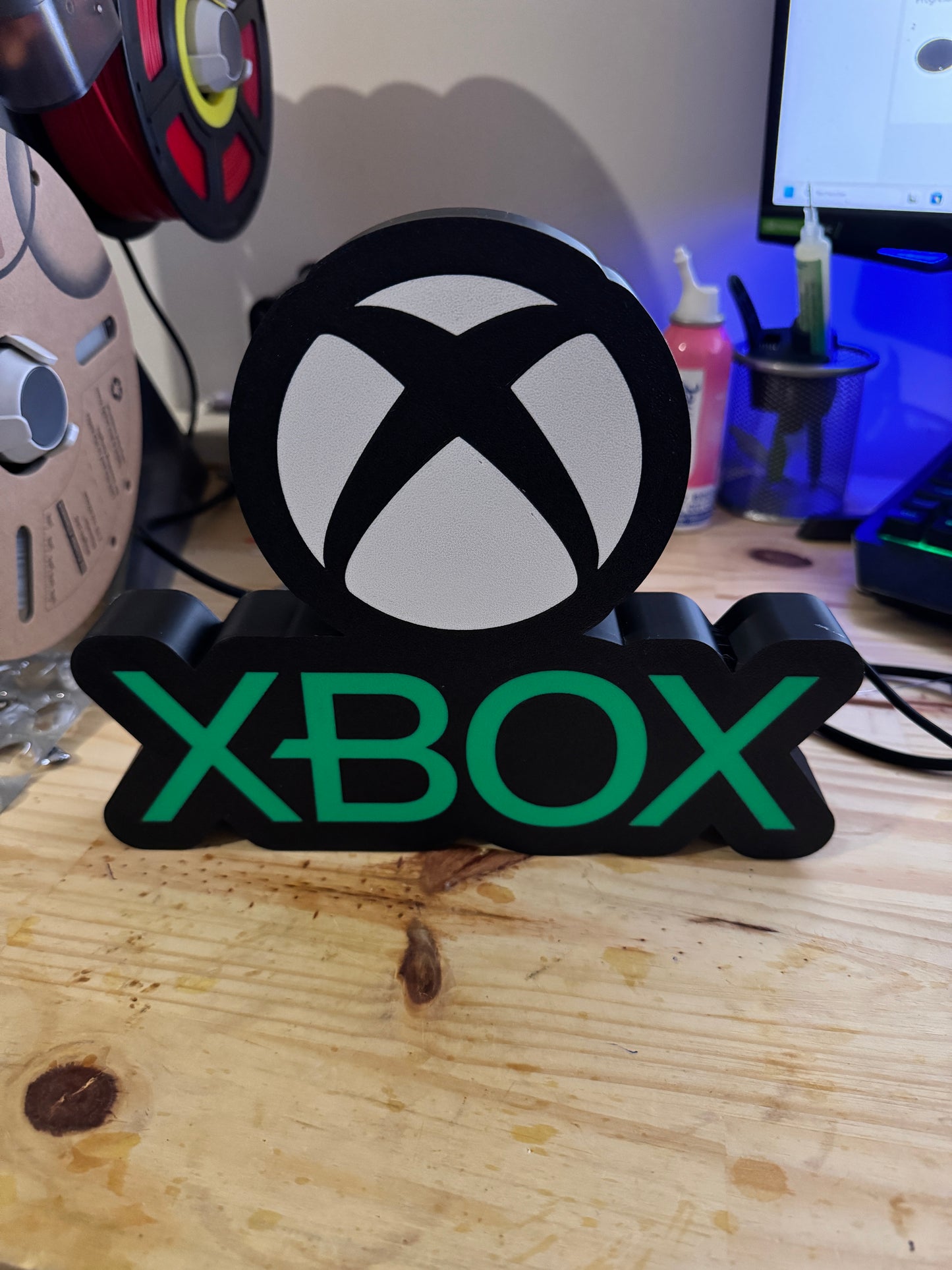 Logo Xbox lumineux blanc