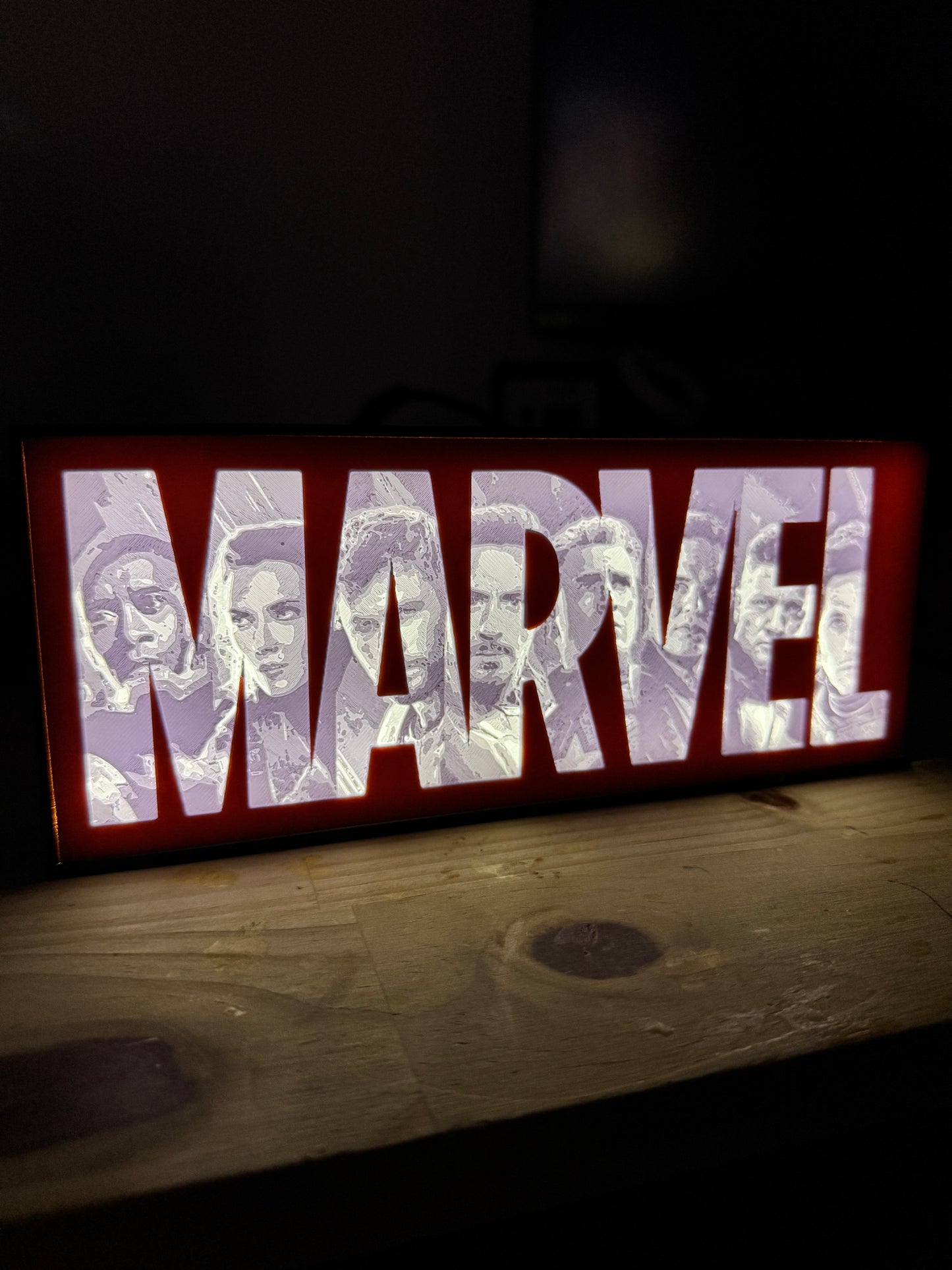 lightbox super-héros Marvel décorative