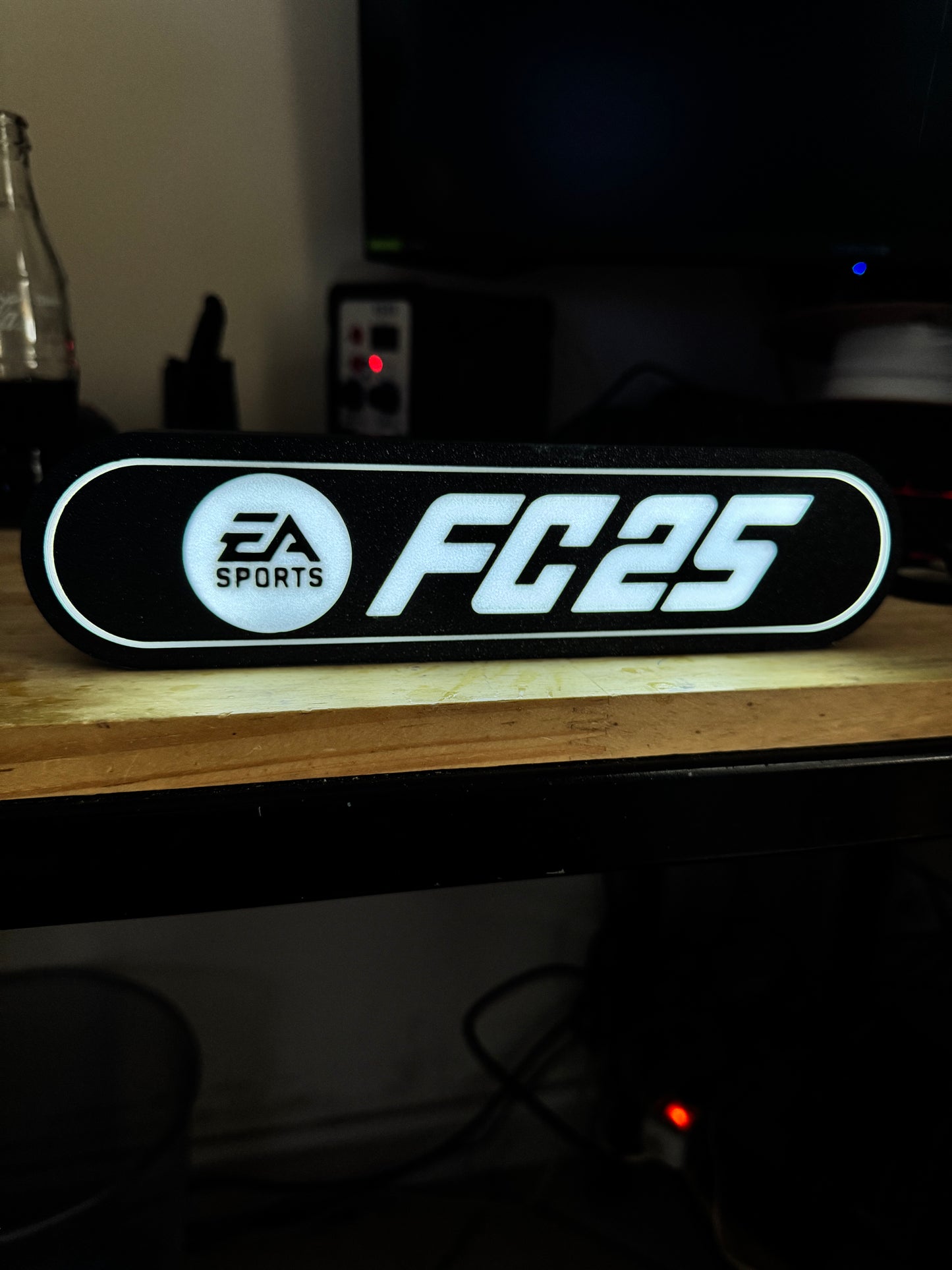 Lampe FC25 - Lightbox 3D LED | Design Noir & Blanc | USB