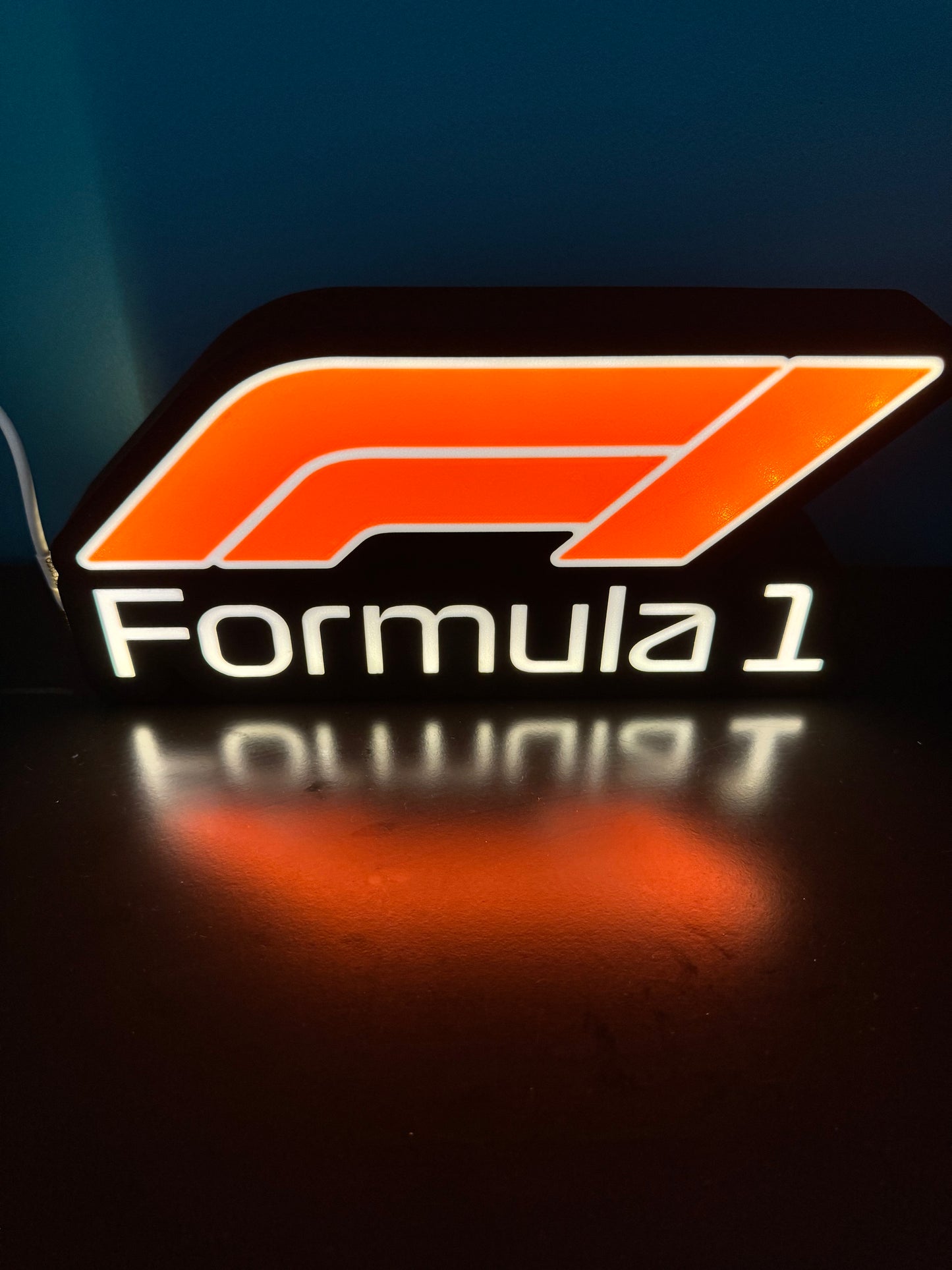 Lampe Formula 1 - Lightbox 3D LED | Design Noir, Blanc & Rouge | USB