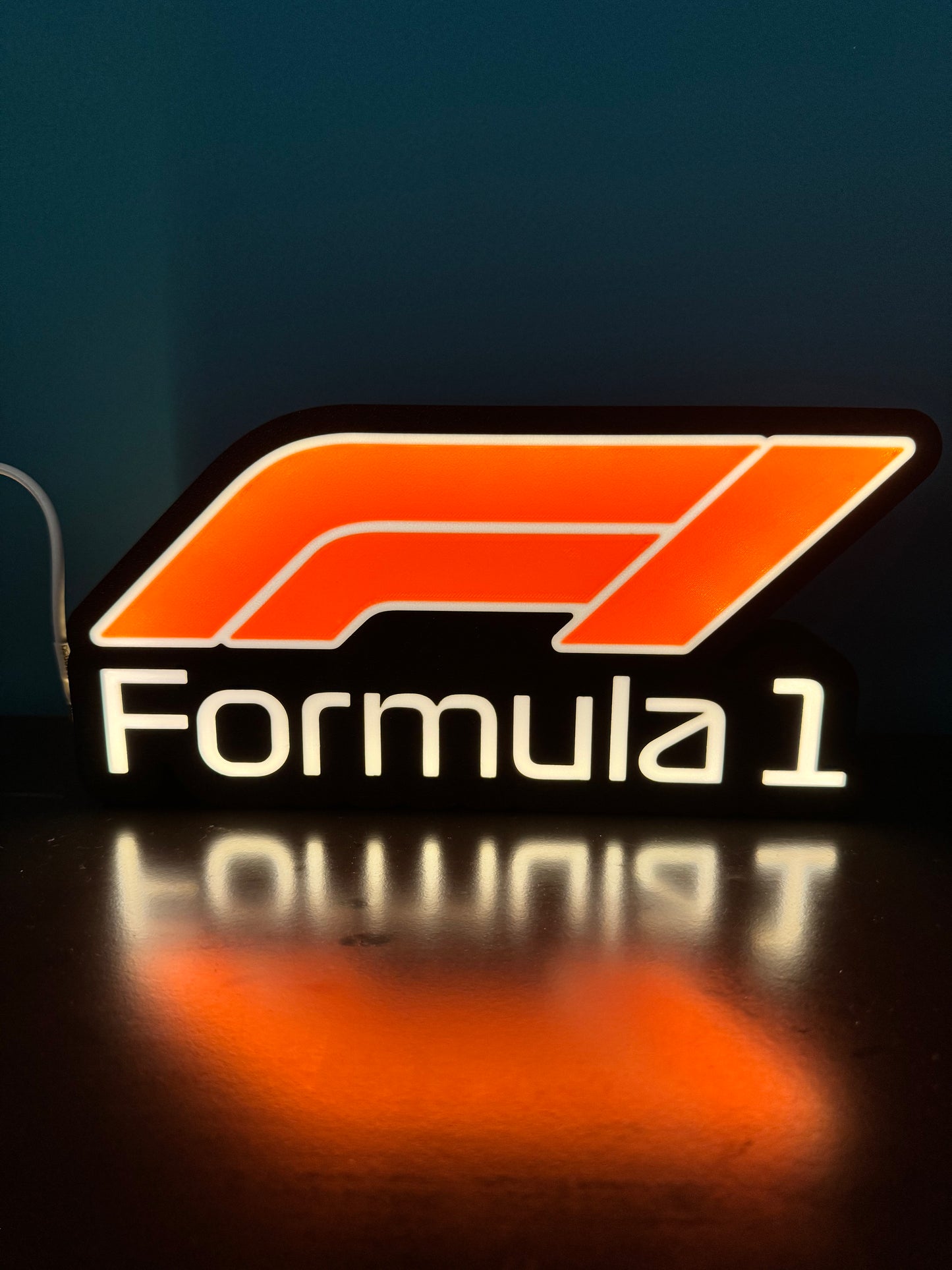 Lampe Formula 1 - Lightbox 3D LED | Design Noir, Blanc & Rouge | USB