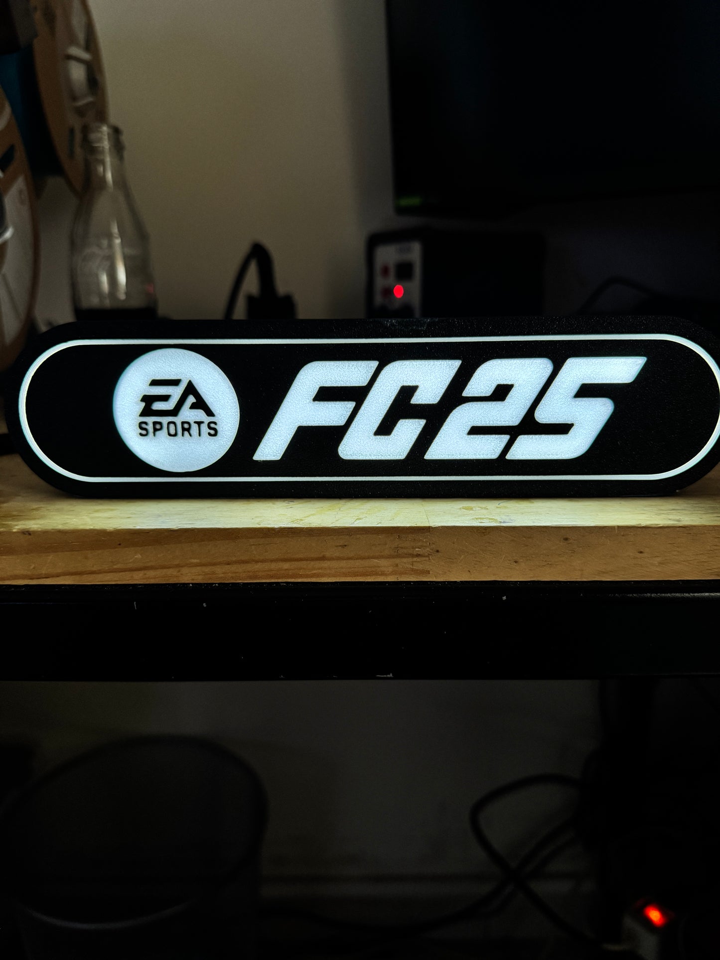 Lampe FC25 - Lightbox 3D LED | Design Noir & Blanc | USB