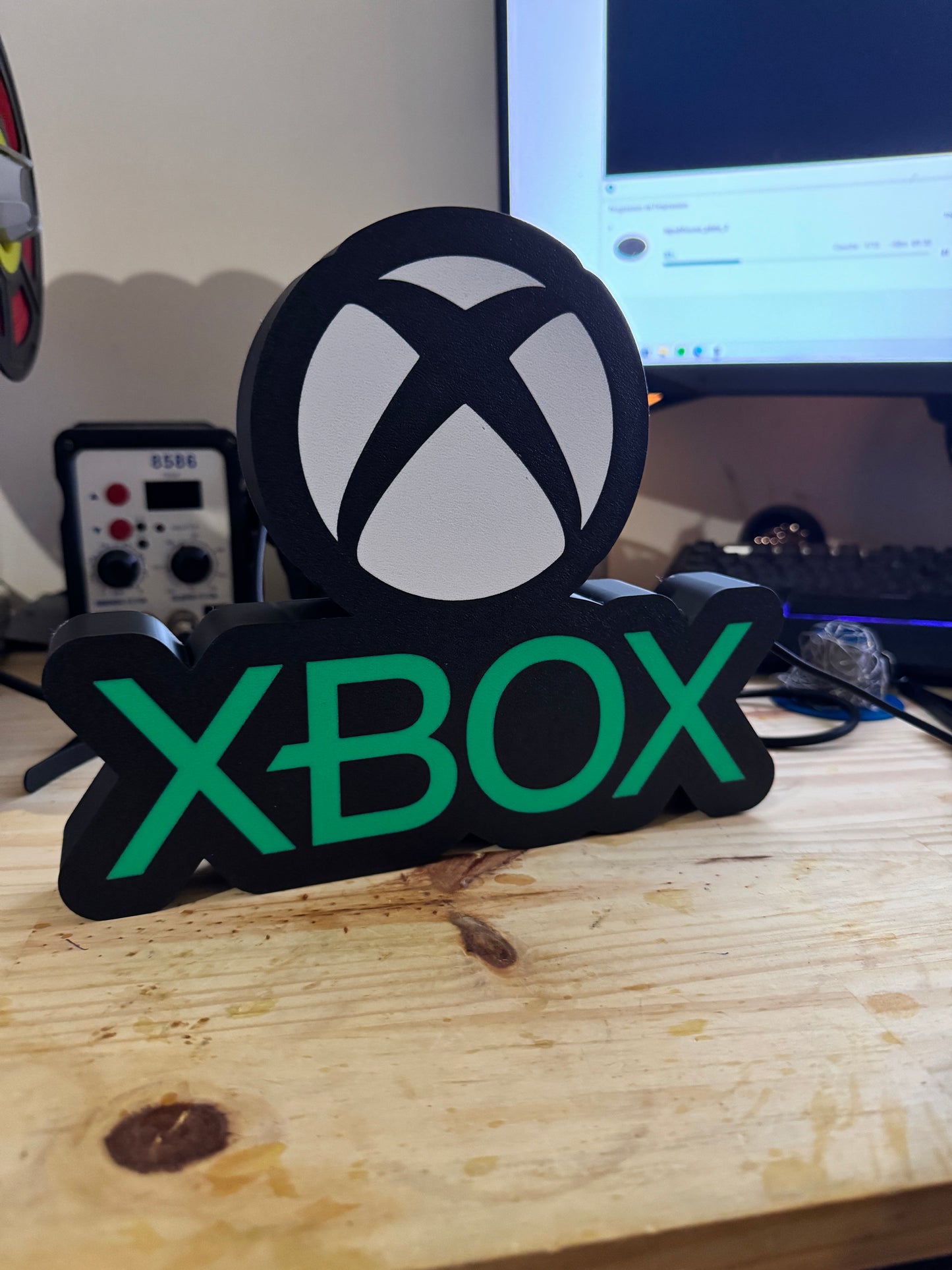 Texte vert lumière Xbox