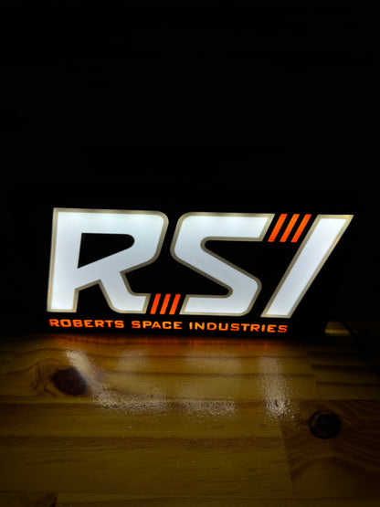 Lightbox 3D LED orange et blanc
