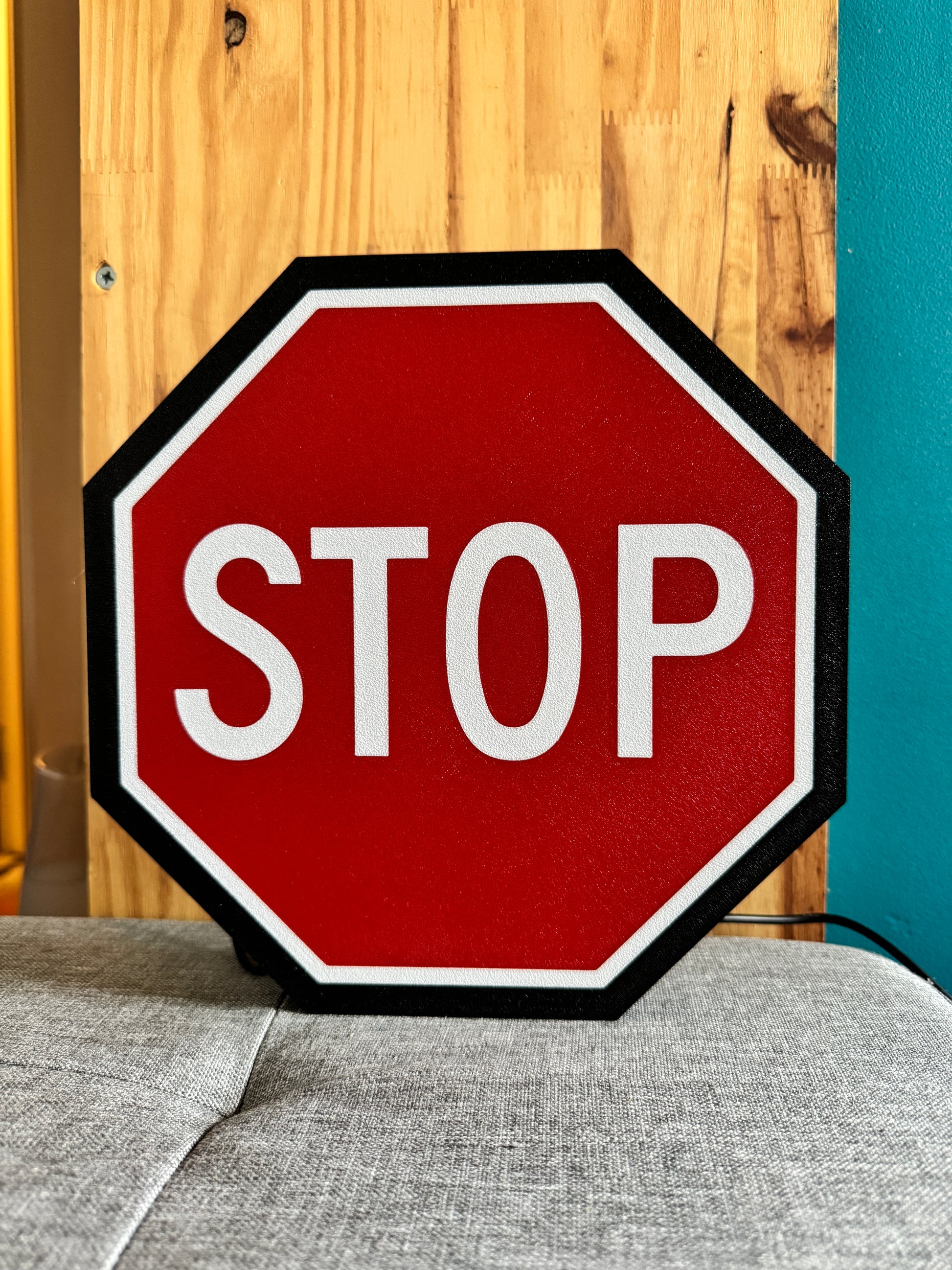 Lightbox 3D panneau STOP
