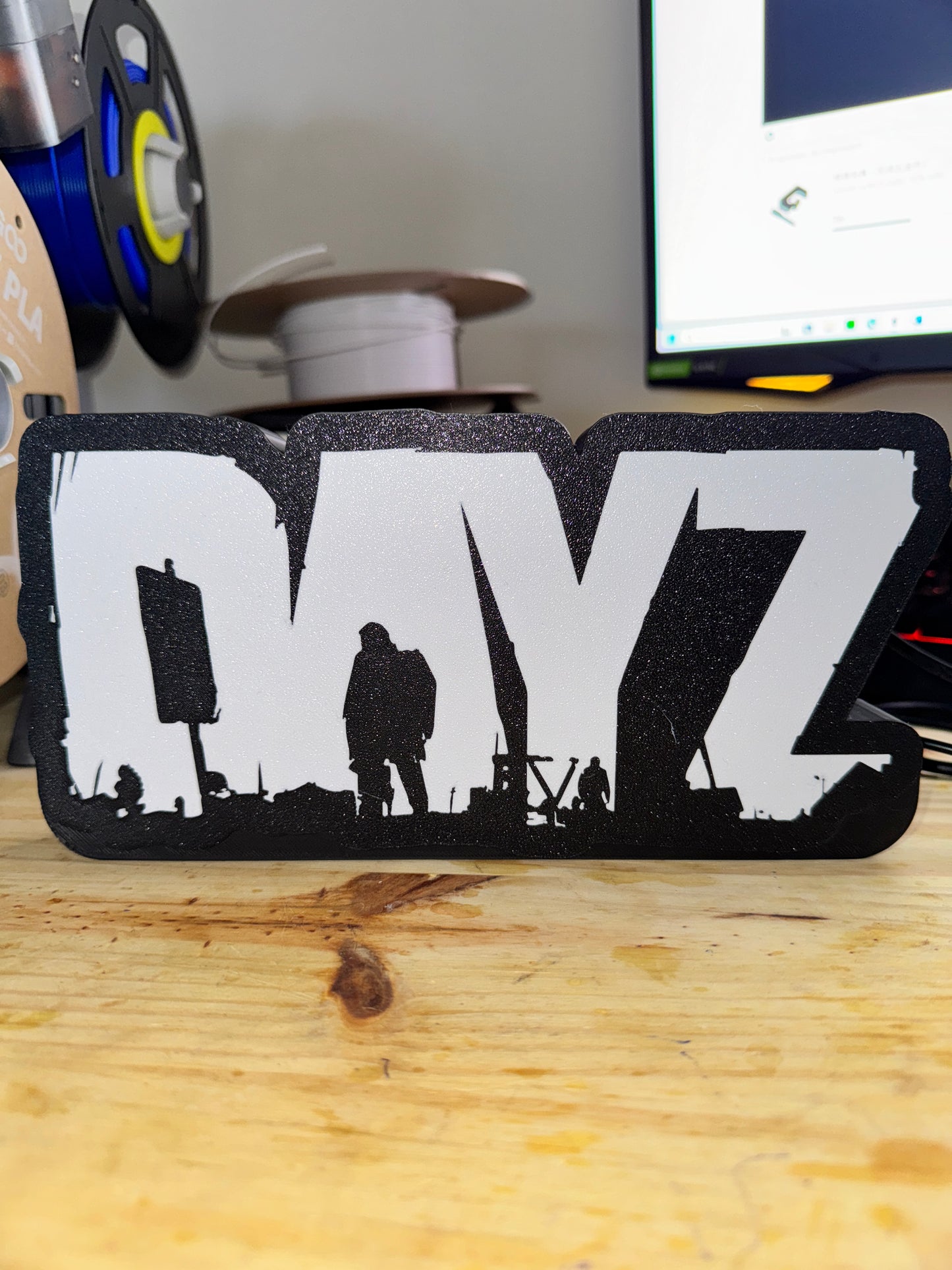 Lampe DayZ - Lightbox 3D LED | Design Noir & Blanc | USB