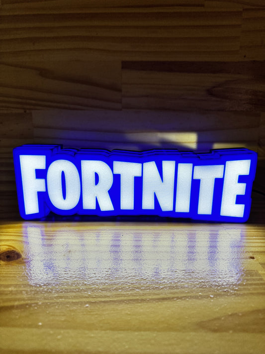 Lampe Fortnite - Lightbox 3D LED | Design Bleu & Blanc | USB