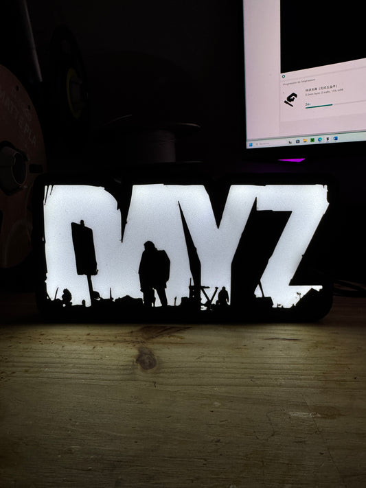 Lampe DayZ - Lightbox 3D LED | Design Noir & Blanc | USB