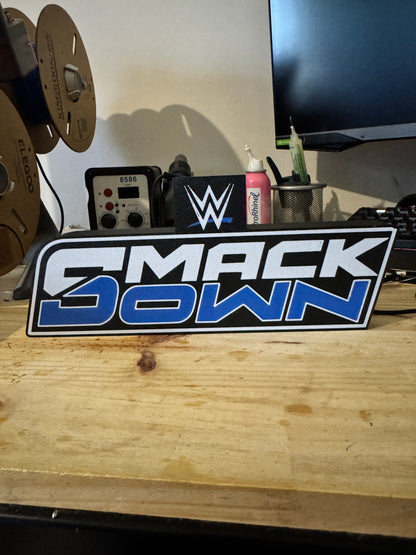 Lampe SmackDown LED, impression 3D, lumière douce pour ambiance sportive.