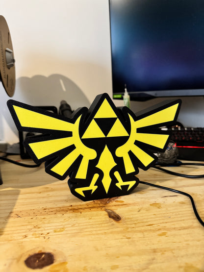 Design épuré Zelda sur fond noir
